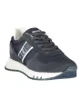 "Blauer Sneakers im Sale | Blauer Kontrast-Sneaker mit Print und Logo online kaufen"|Planet-Deluxe