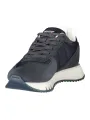 "Blauer Sneakers im Sale | Blauer Kontrast-Sneaker mit Print und Logo online kaufen"|Planet-Deluxe