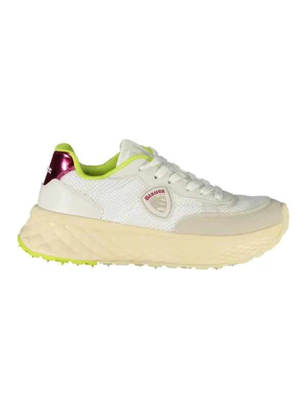 "Blauer Sneakers im Sale | Kontrast-Sneaker mit Schnürsenkel und herausnehmbarem Fußbett online kaufen"|Planet-Deluxe