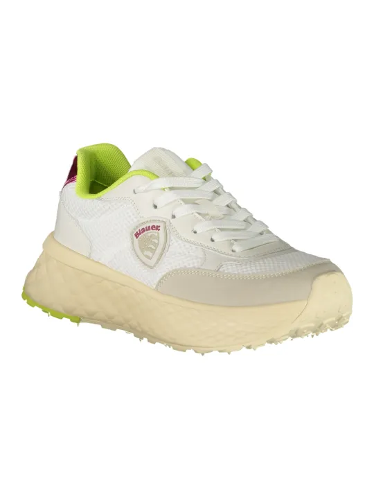 "Blauer Sneakers im Sale | Kontrast-Sneaker mit Schnürsenkel und herausnehmbarem Fußbett online kaufen"|Planet-Deluxe