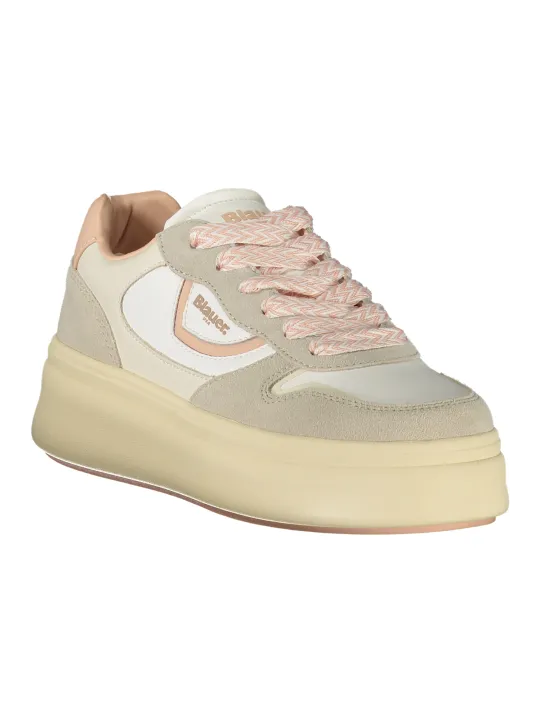 "Blauer Sneakers im Sale | Kontrast-Sneaker CremePink mit Herausnehmbarem Fußbett online kaufen"|Planet-Deluxe