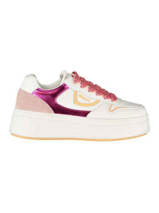 "Blauer Sneakers im Sale | Sportlicher Schnürschuh mit Wechselsohle und Kontrastdetails online kaufen"|Planet-Deluxe