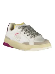"Blauer Sneakers im Sale | Graue/Fuchsia Sneakers mit Kontrastelementen und Logo online kaufen"|Planet-Deluxe