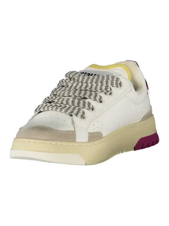 "Blauer Sneakers im Sale | Graue/Fuchsia Sneakers mit Kontrastelementen und Logo online kaufen"|Planet-Deluxe