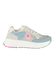 "Blauer Sneakers im Sale | Blauer Sneakers Weiß/Fuchsia mit Einlegesohle und Logo online kaufen"|Planet-Deluxe