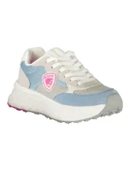 "Blauer Sneakers im Sale | Blauer Sneakers Weiß/Fuchsia mit Einlegesohle und Logo online kaufen"|Planet-Deluxe