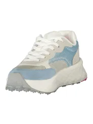 "Blauer Sneakers im Sale | Blauer Sneakers Weiß/Fuchsia mit Einlegesohle und Logo online kaufen"|Planet-Deluxe