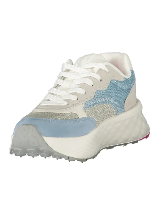 "Blauer Sneakers im Sale | Blauer Sneakers Weiß/Fuchsia mit Einlegesohle und Logo online kaufen"|Planet-Deluxe
