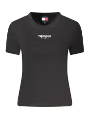"Tommy Hilfiger T-Shirts im Sale | Tommy Hilfiger Logo Print T-Shirt mit Recycling-Viskose online kaufen"|Planet-Deluxe