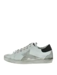 Weiße Sneaky Leder-Sneakers mit Absatz