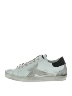 Weiße Sneaky Leder-Sneakers mit Absatz