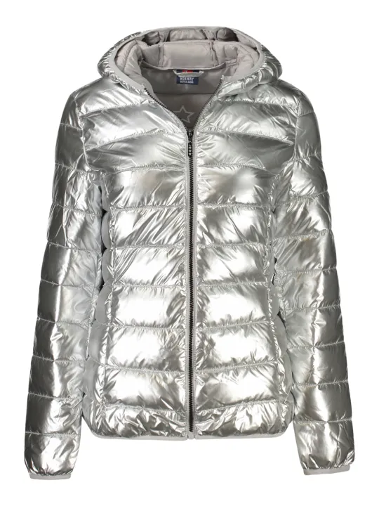 "NORWAY 1963 Jacken im Sale | NORWAY 1963 Graue Kapuzenjacke mit Logo und Taschen - Stilvolle Langarmjacke mit 4 praktischen Taschen und Reißverschluss online kaufen"|Planet-Deluxe