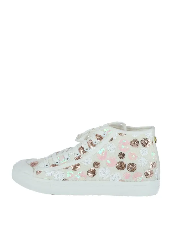 Metallische Kreis-Punkte-Sneaker