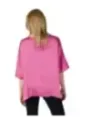 Leuchtend pinker, lockerer Damen-Oberteil