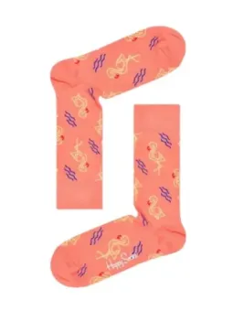 Pinke Socken mit Flamingo-Motiv