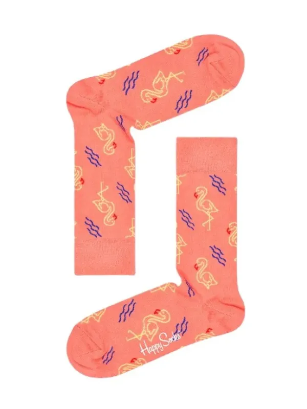 Pinke Socken mit Flamingo-Motiv Pinke Socken mit Flamingo-Motiv