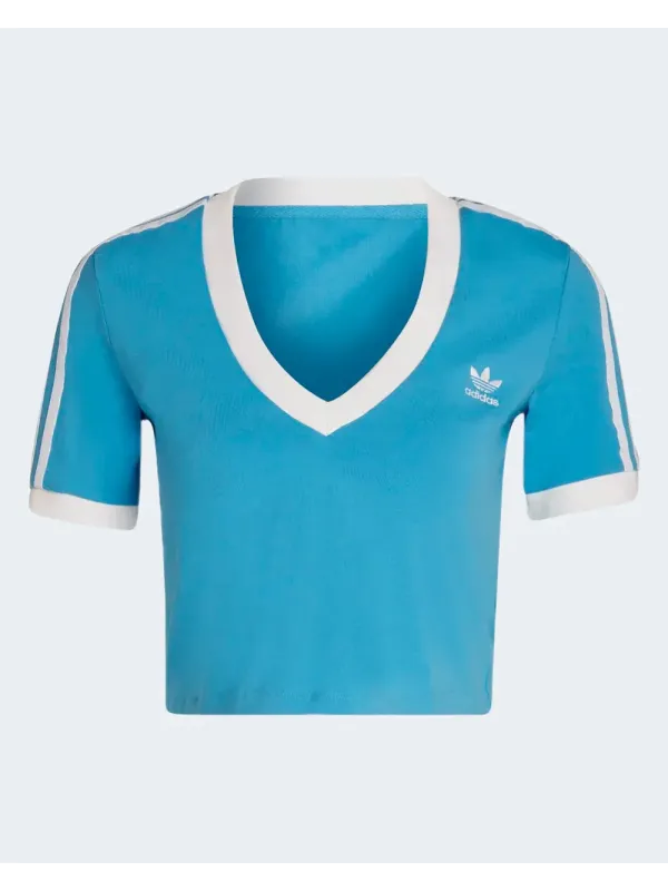 Adidas blaues V-Ausschnitt T-Shirt Adidas blaues V-Ausschnitt T-Shirt