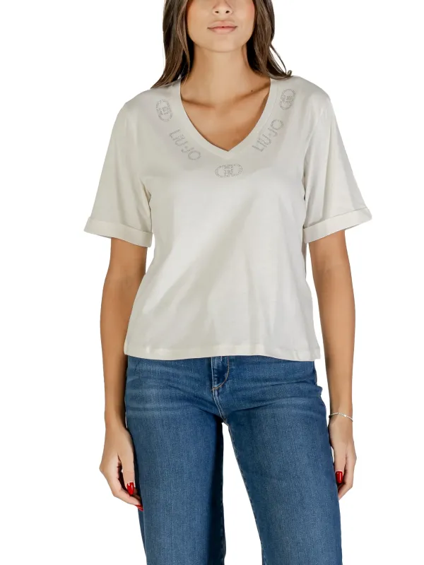 "Liu Jo Damen Basic T-Shirt 490276 – Stilvoll & Zeitlos" "Liu Jo Damen Basic T-Shirt 490276 – Stilvoll & Zeitlos"