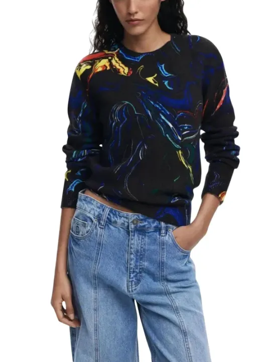 Desigual Damen Pullover 490055 – Stilvoll & Einzigartig