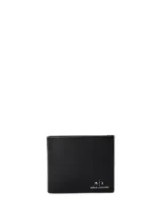 Schwarze Armani Exchange Lederbörse