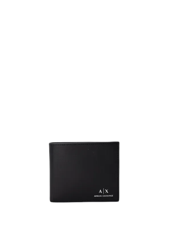 Schwarze Armani Exchange Lederbörse Schwarze Armani Exchange Lederbörse