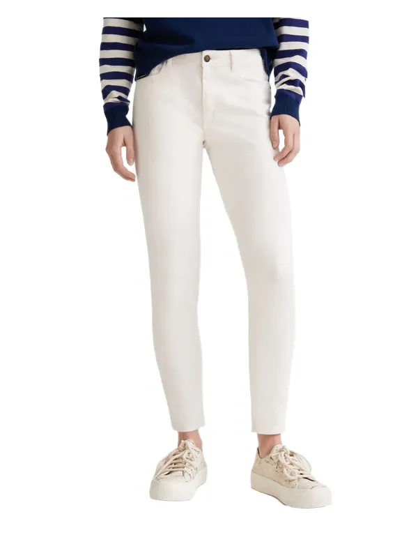 Weiße Skinny Jeans mit hohem Bund Weiße Skinny Jeans mit hohem Bund