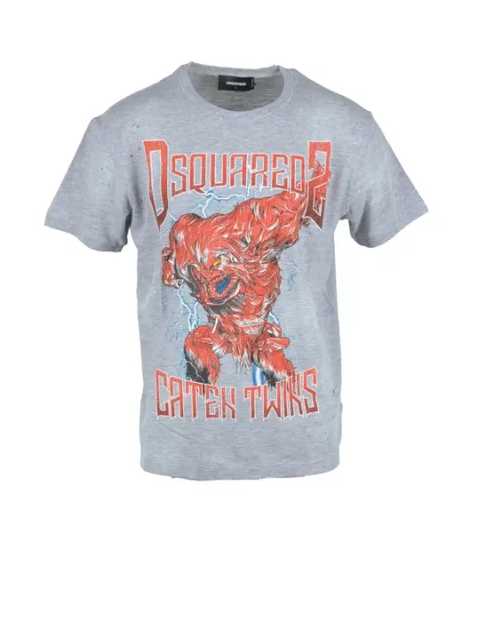 Dsquared Clown Grafik Baumwoll T-Shirt