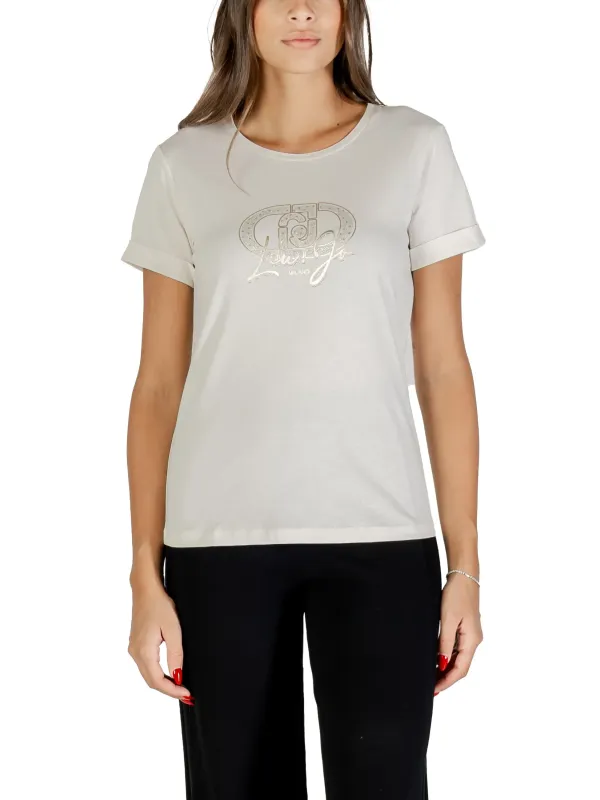 Liu Jo Damen Basic T-Shirt - Stilvoll & Vielseitig Liu Jo Damen Basic T-Shirt - Stilvoll & Vielseitig