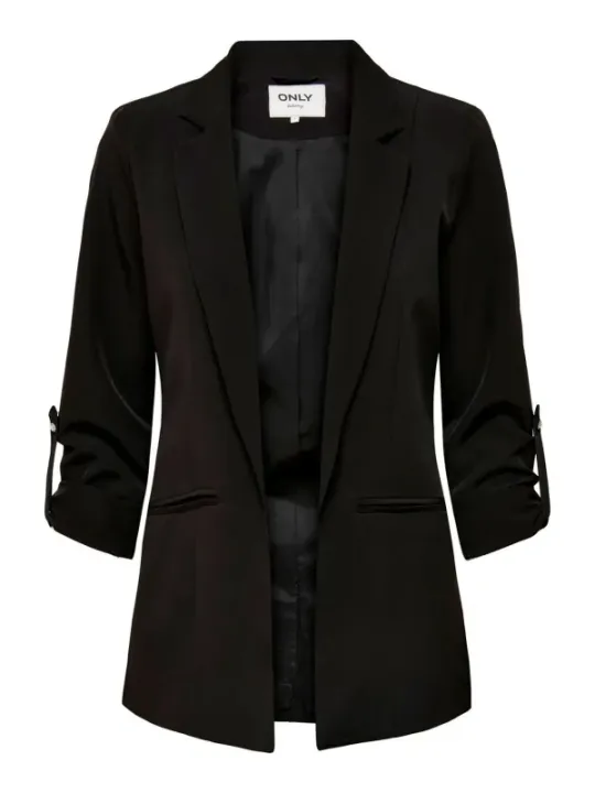 Schwarzer Blazer mit dekorativen Details
