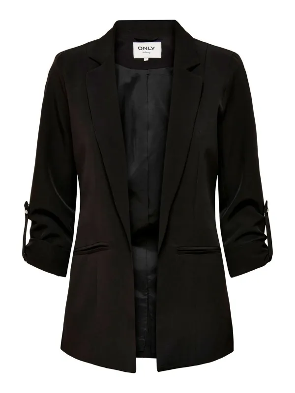 Schwarzer Blazer mit dekorativen Details Schwarzer Blazer mit dekorativen Details
