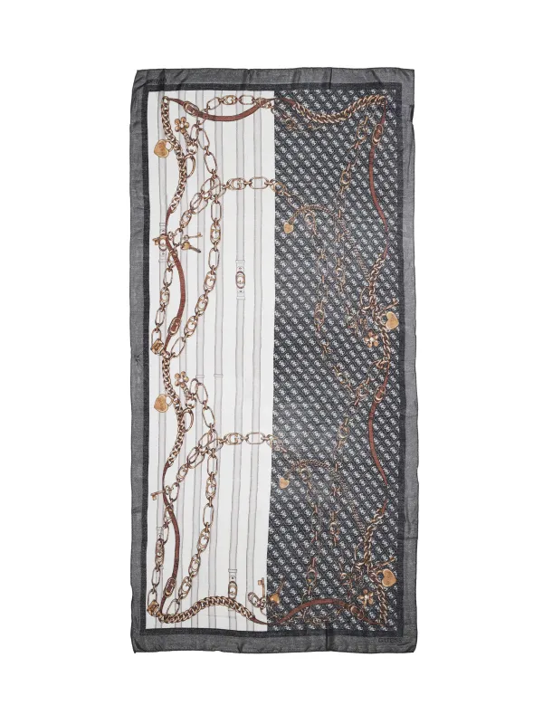 "Eleganter Guess Damen Schal – Stilvoller Halstuch-Look"