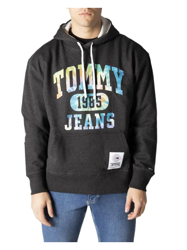 Grauer Tommy Jeans Kapuzenpullover Logo Grauer Tommy Jeans Kapuzenpullover Logo