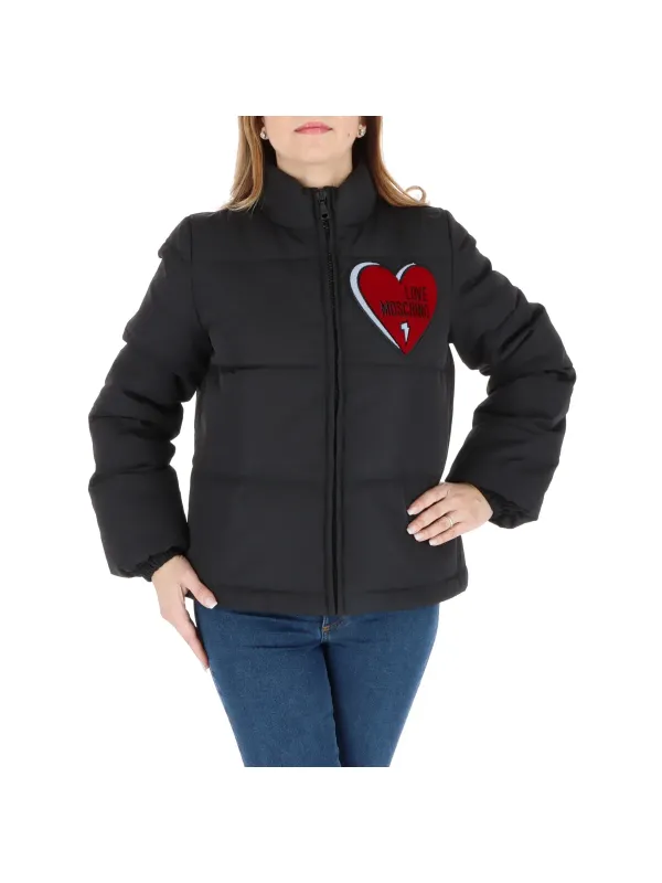Schwarze gesteppte Love Moschino Jacke Schwarze gesteppte Love Moschino Jacke