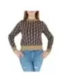 Marineblauer Pullover mit goldenen Details