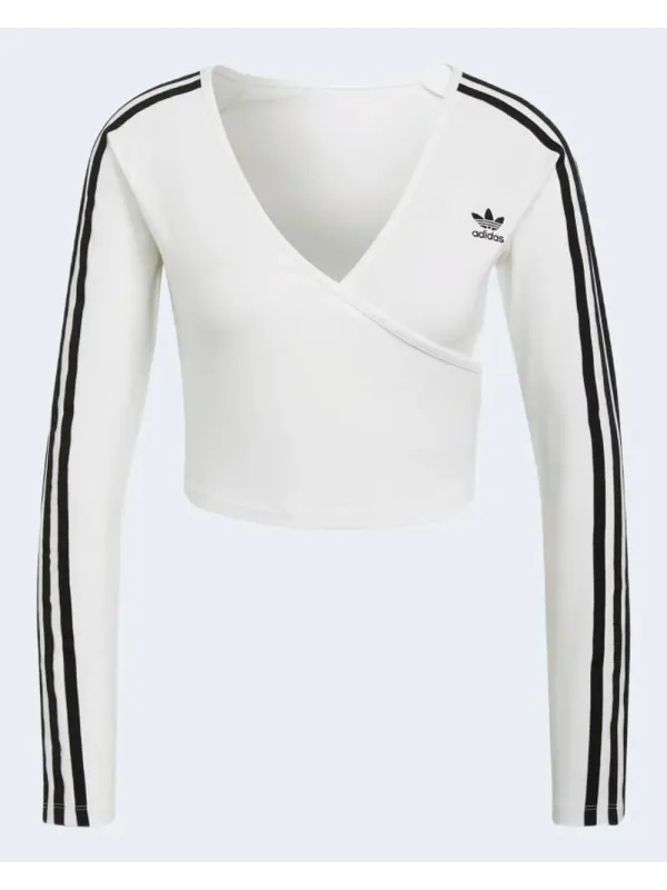 Adidas Sportshirt mit schwarzen Streifen Adidas Sportshirt mit schwarzen Streifen