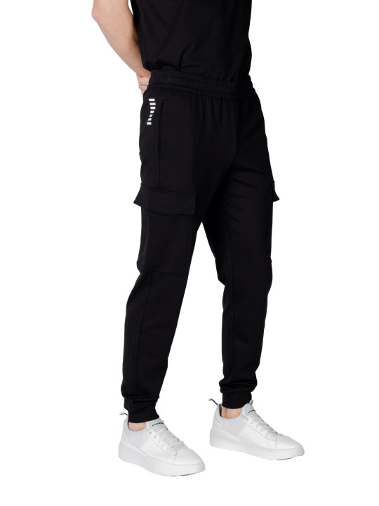 Schwarze Ea7 Cargo Jogginghose