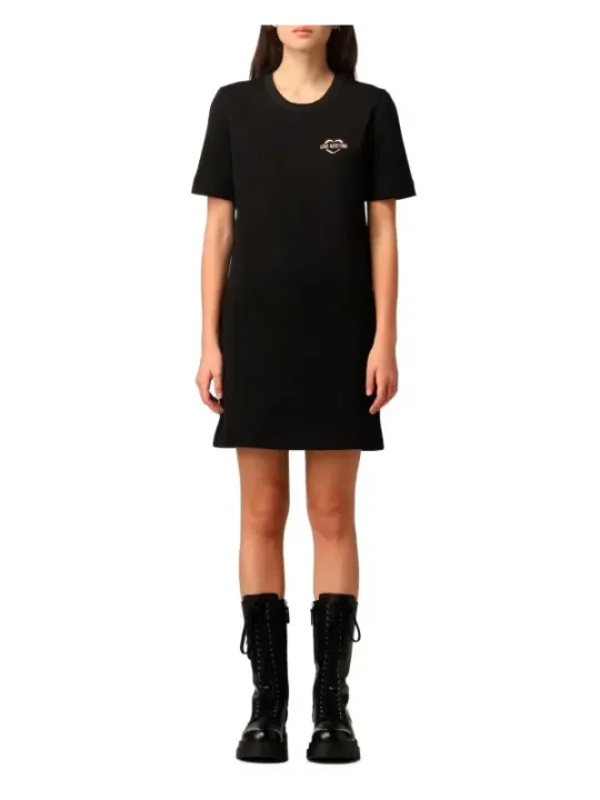 Love Moschino graues Logo Kleid