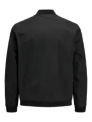 Schwarze Nylonjacke mit Reißverschluss