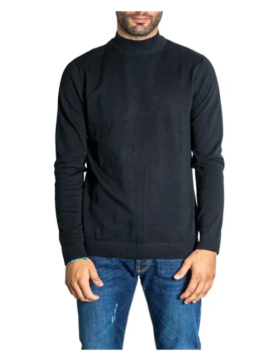 Jack & Jones schwarzer Rippstrick Pullover