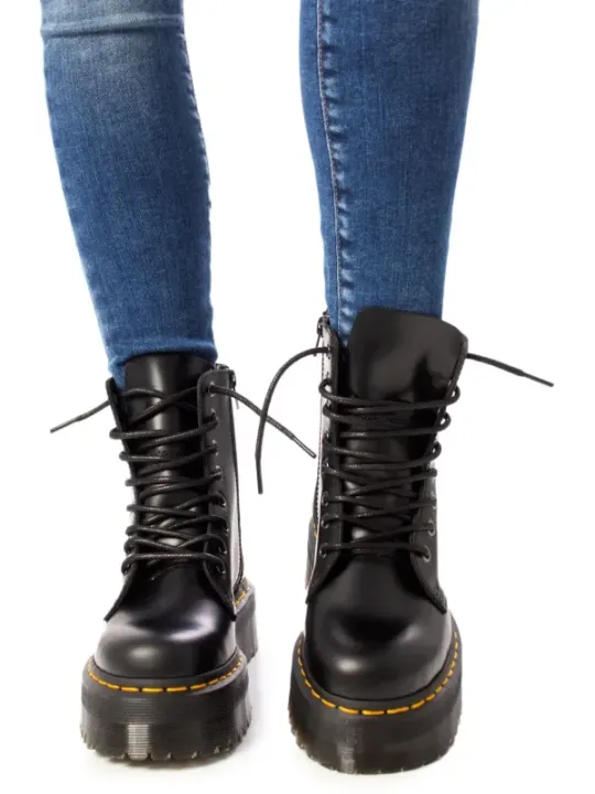 Schwarze Lederstiefel Dr. Martens 245484
