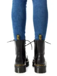 Schwarze Dr. Martens Lederstiefel