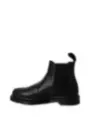 Schwarze Leder Chelsea Stiefel