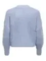 Grauer Strick-Cropped-Cardigan mit Zopfmuster