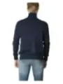 Marineblauer Herren-Quarter-Zip-Pullover