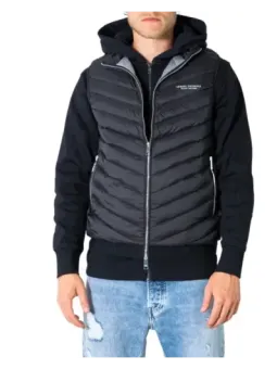 Schwarze Armani Exchange Pufferjacke mit Kapuze