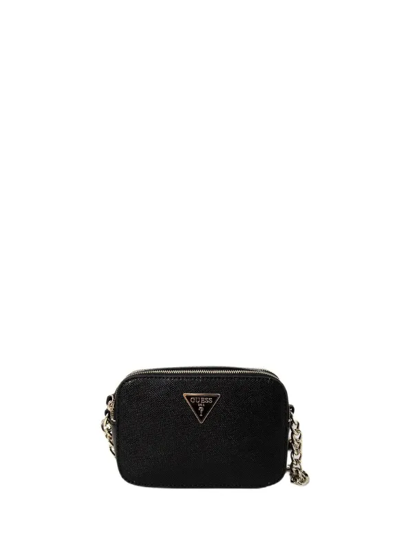 Schwarze Lederkette Guess Handtasche Schwarze Lederkette Guess Handtasche