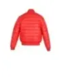 Rote gesteppte Damen-Pufferjacke mit Reißverschluss