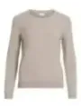 Beiger Kaschmirpullover mit Rundhalsausschnitt