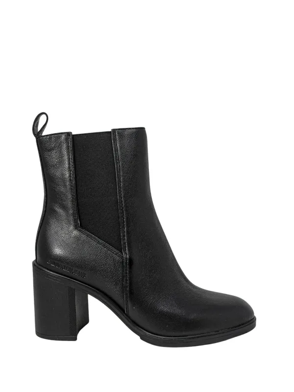 Schwarze Chelsea Stiefelette mit Absatz Schwarze Chelsea Stiefelette mit Absatz