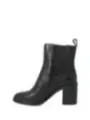 Schwarze Lederstiefel mit Reißverschluss